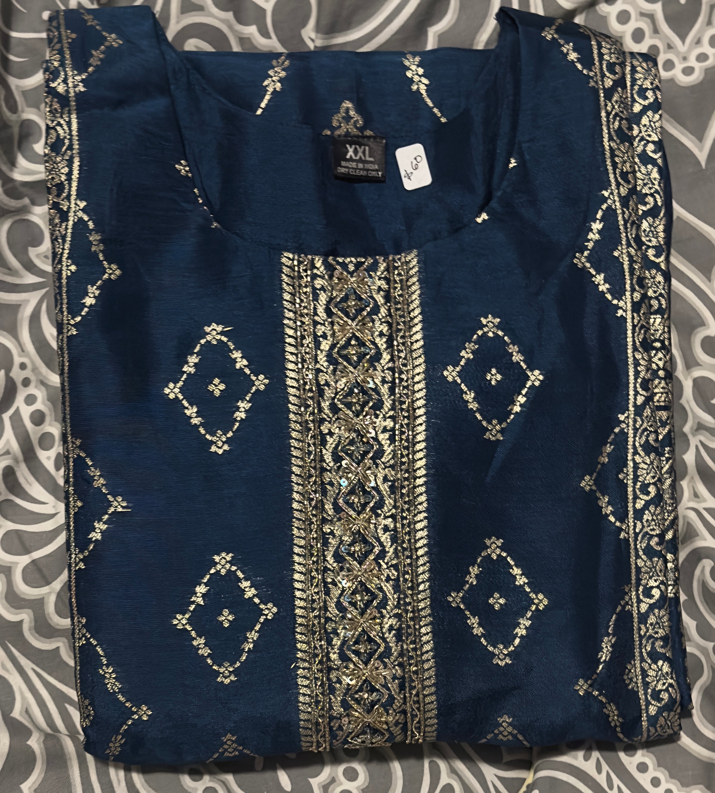 Royal Blue Zari - Embroidery Salwar
