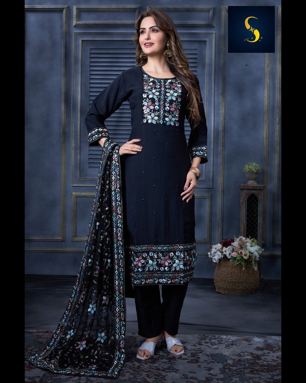 Black Silk Salwar Suit  Spark In Style, LLC