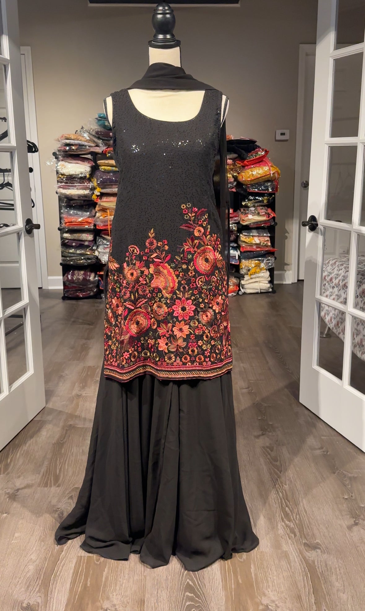 Black Georgette Sharara