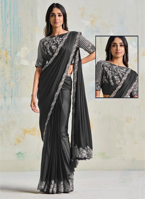 Satin silk party outlet wear sarees