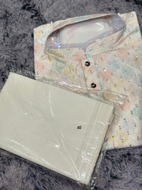 White Long Silk Kurta