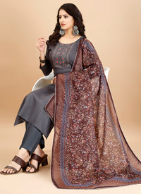 Gray Rayon Salwar Suit