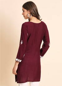 Maroon Rayon Daily Wear