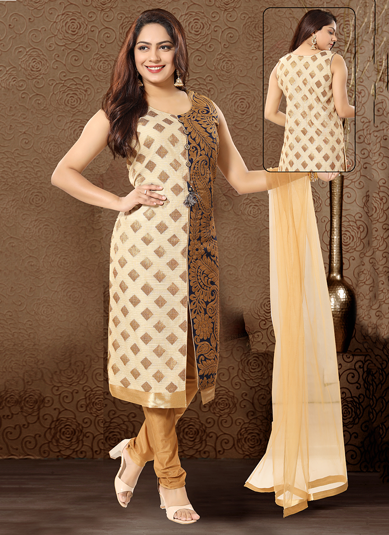 Brocade sales salwar suit