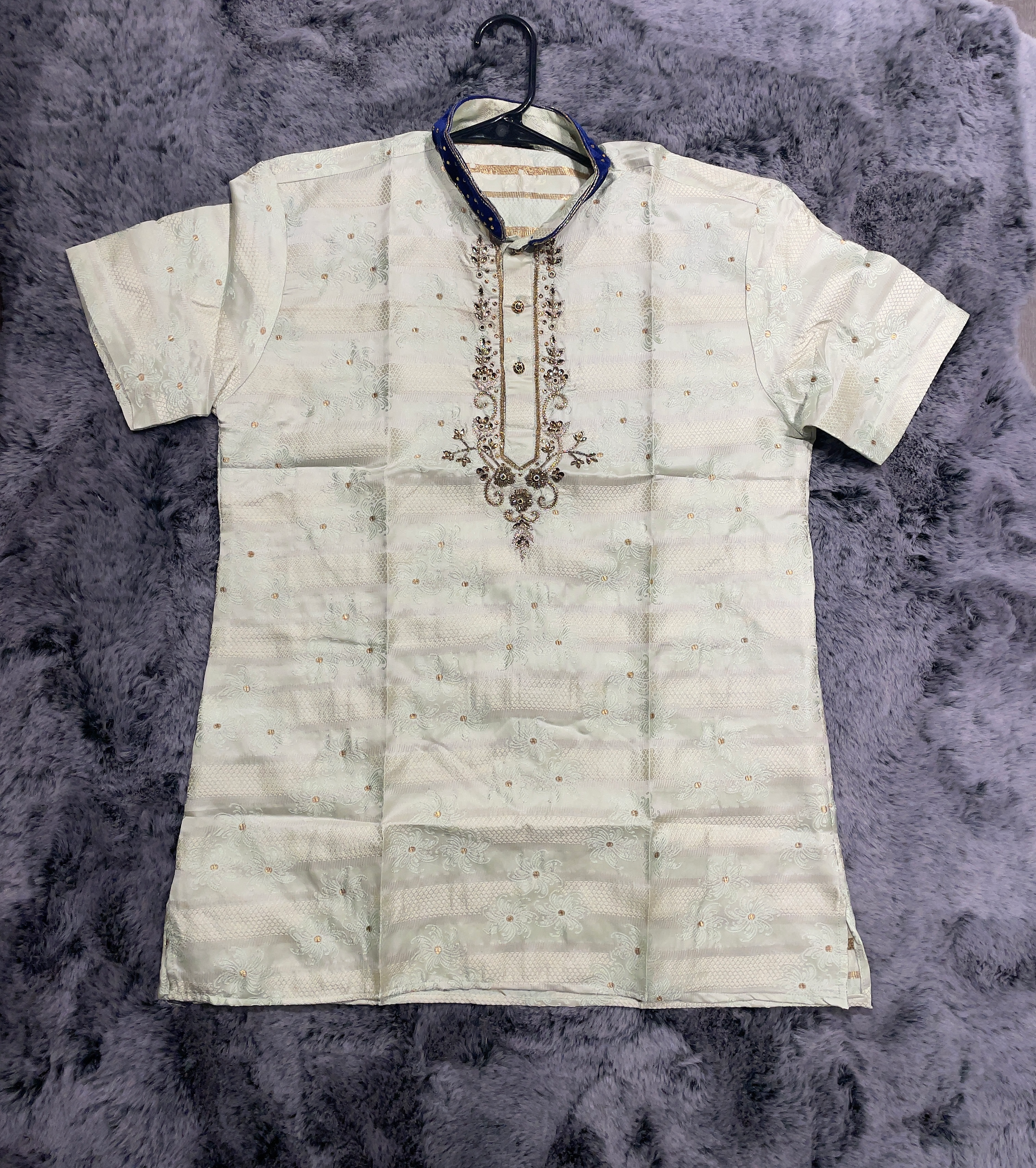 Green Silk Kurta