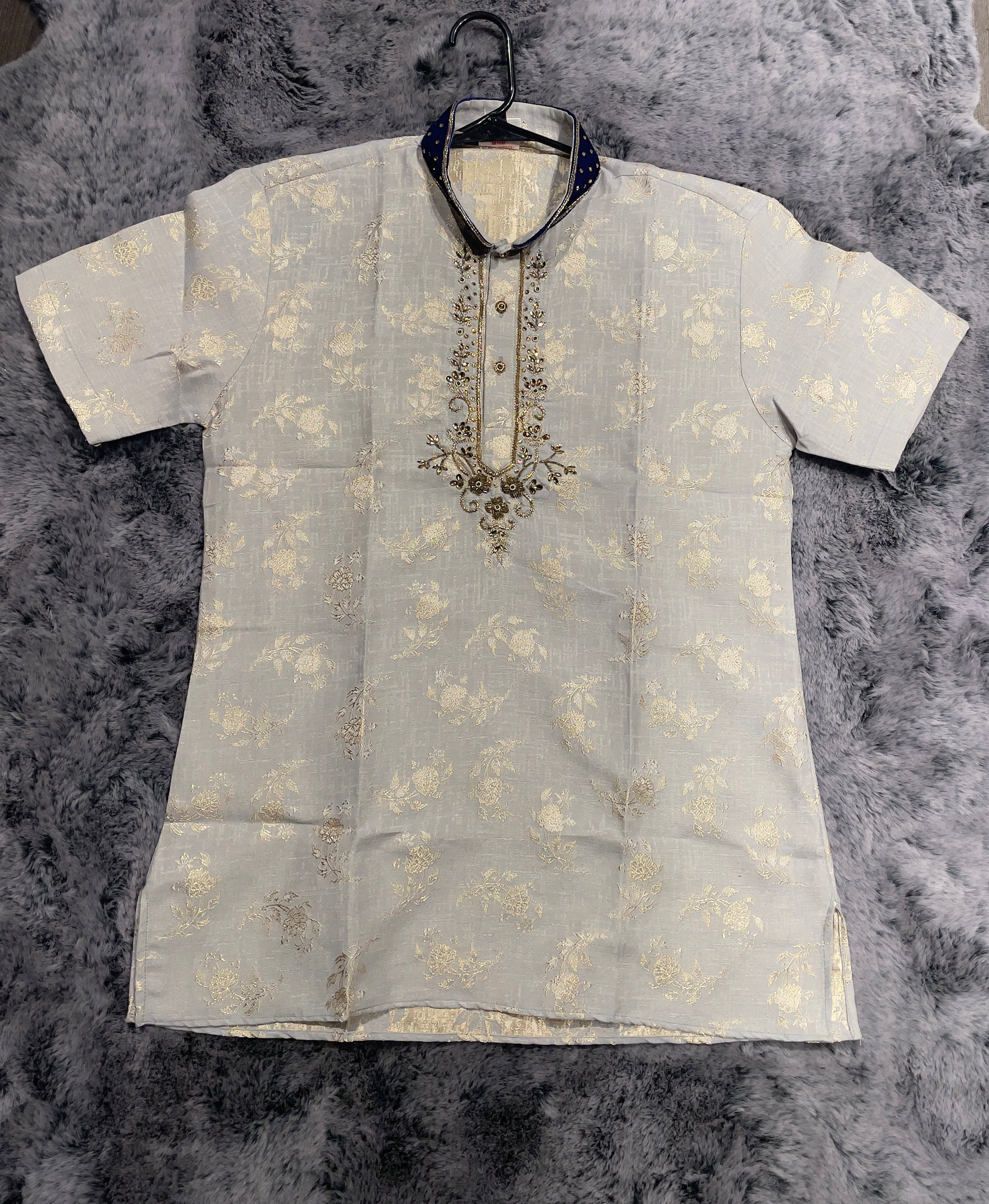 Cloudy Gray Short Kurta