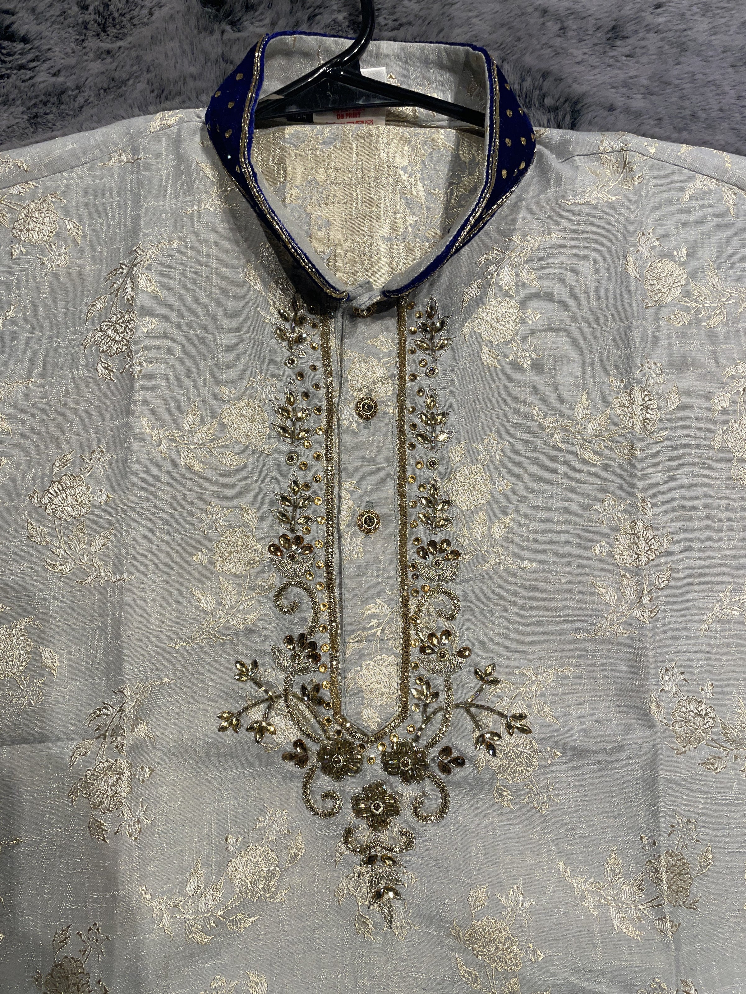 Cloudy Gray Short Kurta