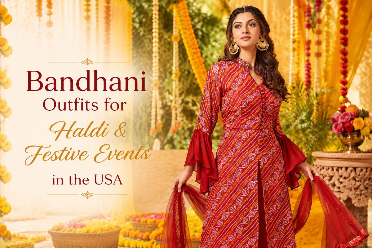 Bandhani Outfits for Haldi & Festive Events in the USA