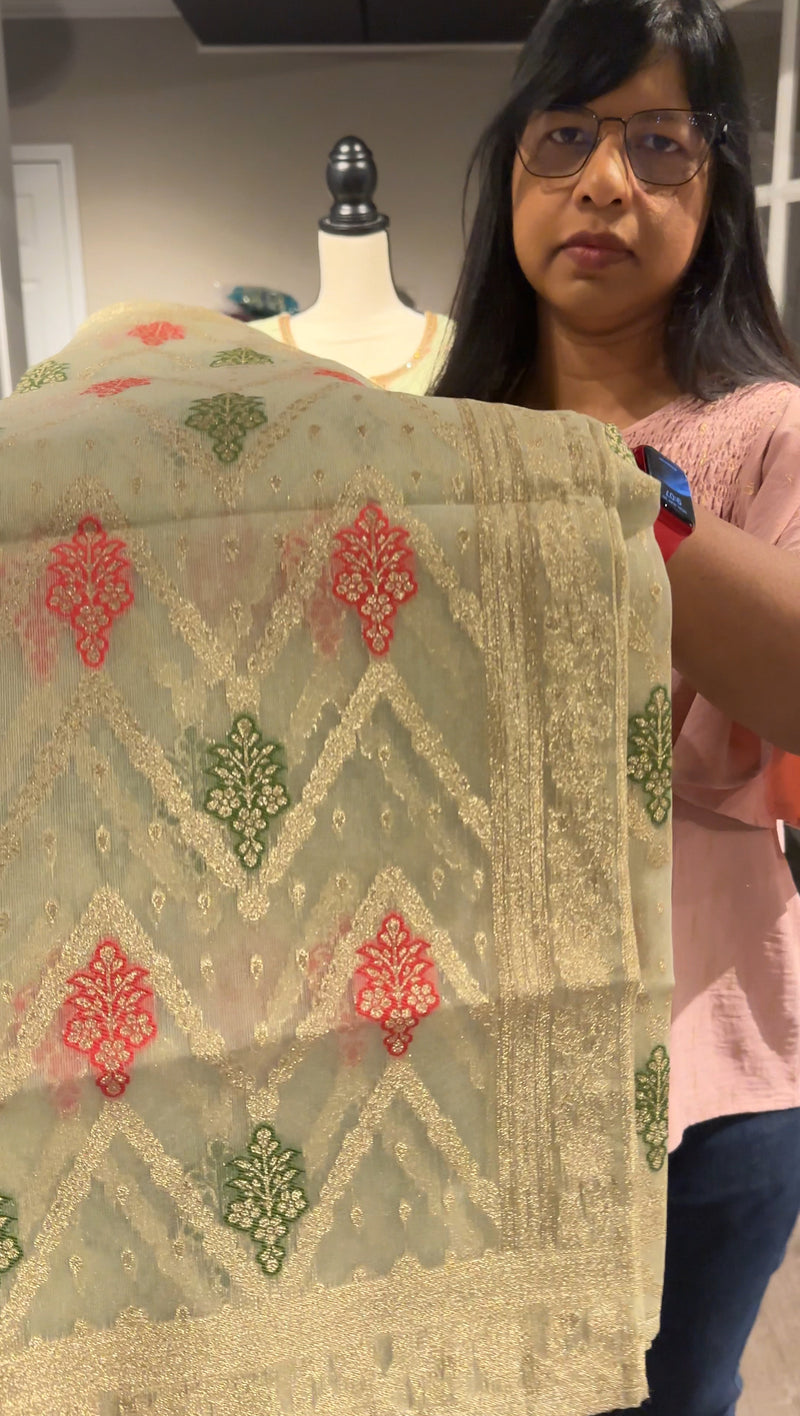 Pista Green Silk Salwar