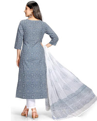 Blue Printed Cotton Salwar