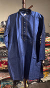 Blue Long Silk Kurta