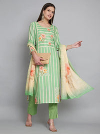 Lime Green Linen Salwar