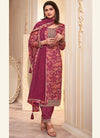 Pink Chinnon Silk Salwar Suit