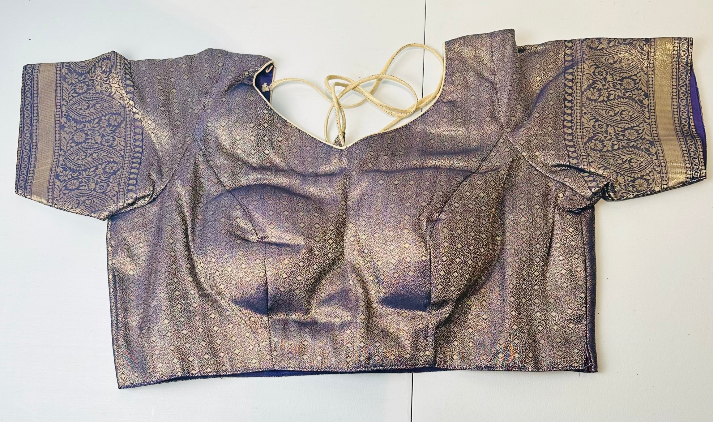 Green Silk Saree with Floral & Bird Motifs