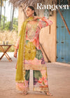 Mustard Chinon Embroidery Salwar