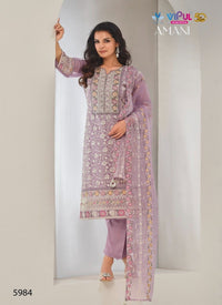 Lavender Organza Chiffon Salwar