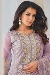 Lavender Organza Chiffon Salwar