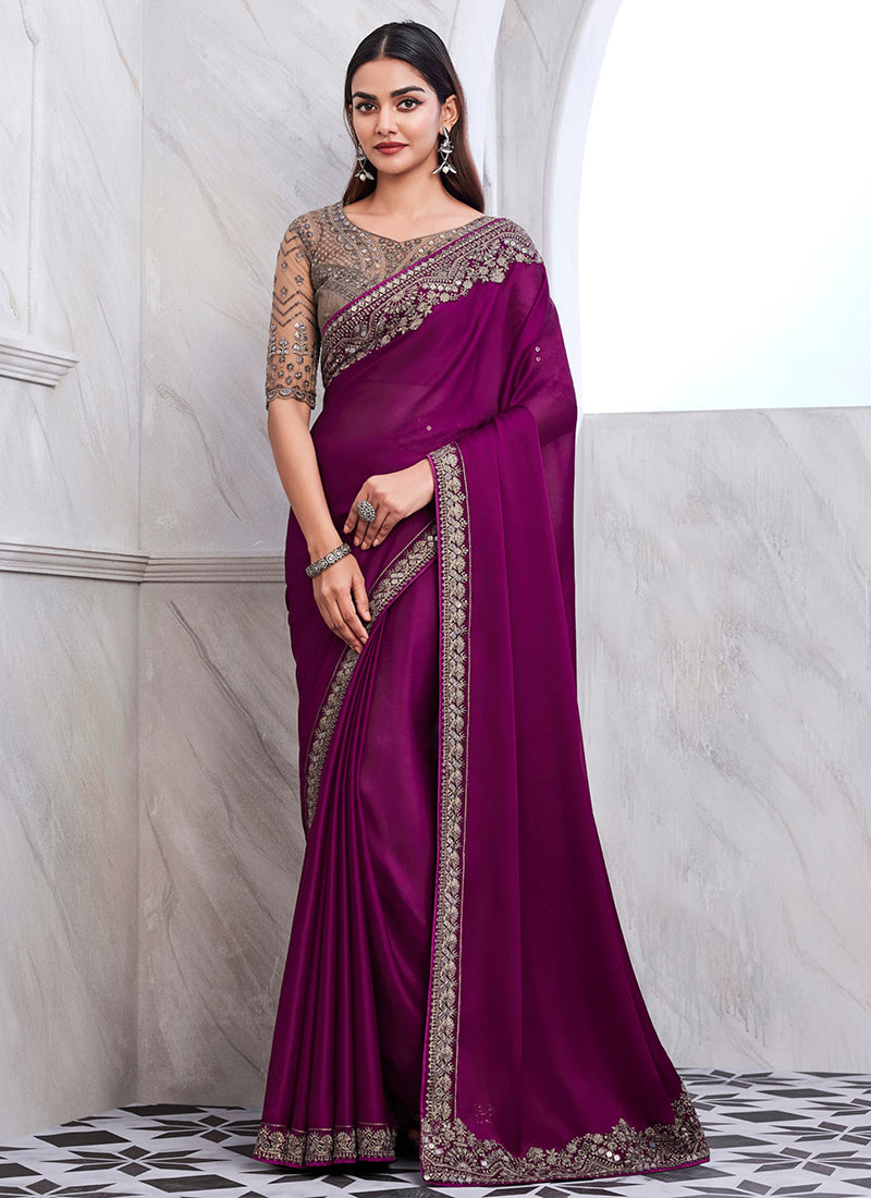 Magenta-Silk-PartyWear-1