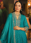 Teal Green Embroidery Anarkali Suit