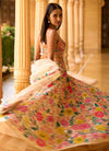 Multi-colored Georgette Embroidery Lehenga