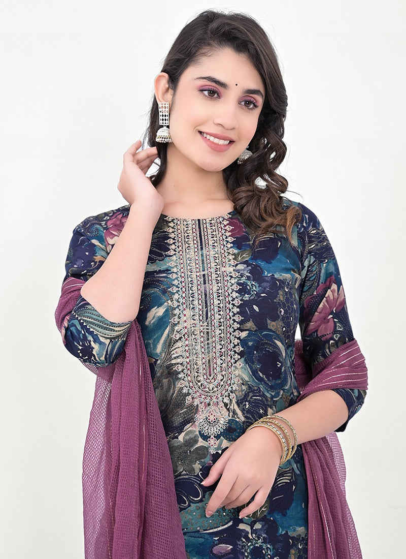 Multi-Colored Modal Printed Salwar