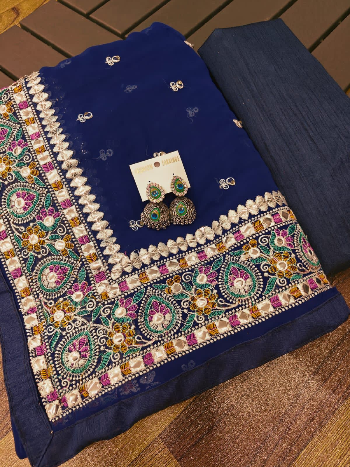 Georgette Silk Embroidery Saree