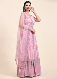 Pink Georgette Festival Wear