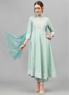 Pistachio Green Rayon Anarkali