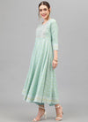 Pistachio Green Rayon Anarkali