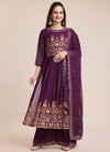 Purple Georgette Salwar Suit