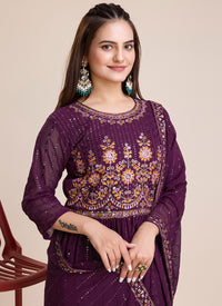 Purple Georgette Salwar Suit