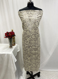 Ivory Embroidered Cotton Salwar