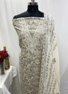 Ivory Embroidered Cotton Salwar