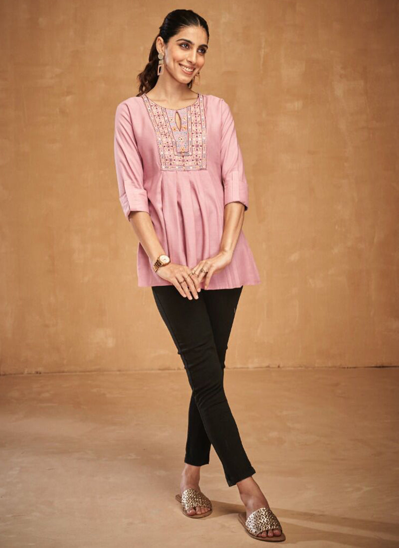 Rayon Embroidery Top (2XL/3XL)