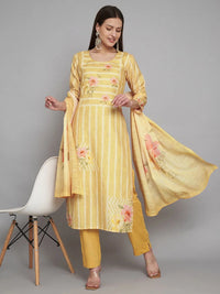 Yellow Linen Salwar Suit