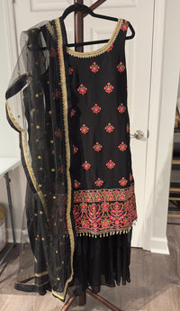 Black Georgette Sharara Suit