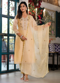 Light Yellow Organza Salwar