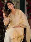 Light Yellow Organza Salwar