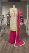 Cream Silk Gharara