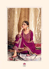 Maroon Georgette Embroidery Palazzo Suit