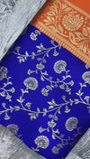 Royal Blue Organic Banarasi Saree