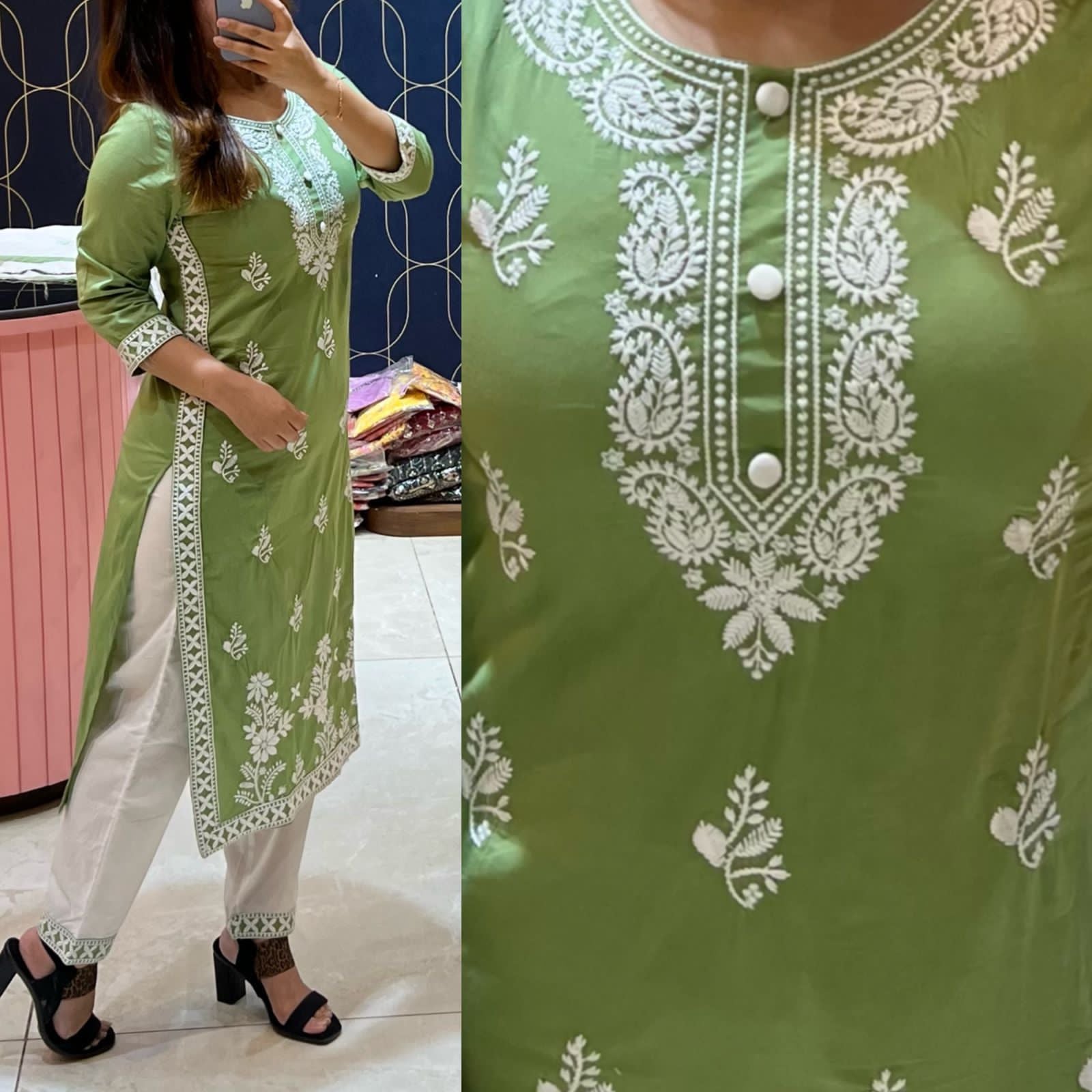 AAGAM BY 100MILES 01 TO 04 SERIES COTTON EMBROIDERY STITCHED DRESSES