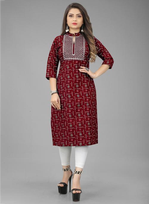 Cotton Embroidery Kurti