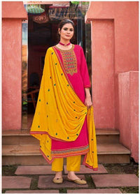 Pink Jam Silk Salwar Suit