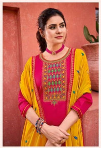 Pink Jam Silk Salwar Suit