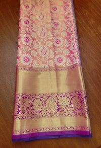 Onion Pink and Purple Tissue Silk Saree