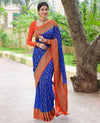 Royal Blue Organic Banarasi Saree